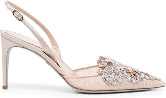 René Caovilla Veneziana 83mm slingback pumps Pink