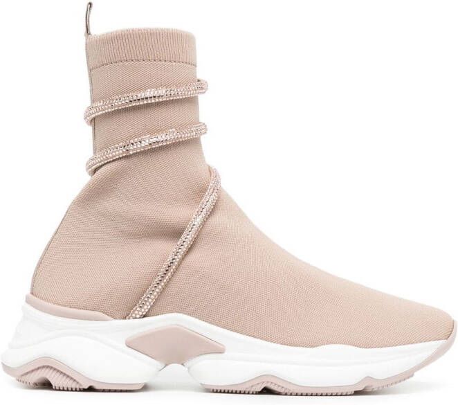 René Caovilla strap-detail slip-on sneakers Brown