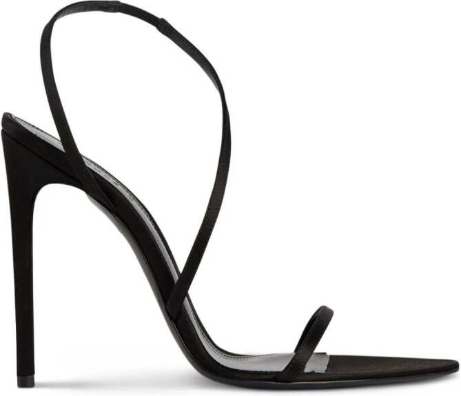 Retrofete Naomi 110mm leather sandals Black