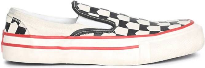 RHUDE checked slip-on sneakers White