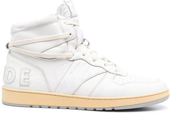 RHUDE leather panelled sneakers White