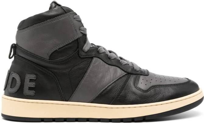 RHUDE Rhecess high-top leather sneakers Black