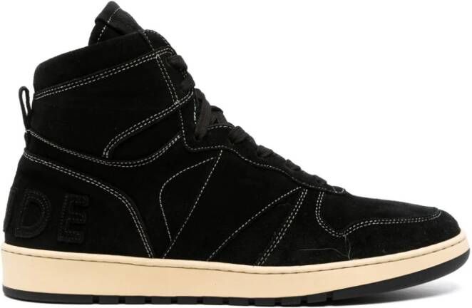 RHUDE Rhecess high-top suede sneakers Black