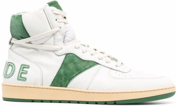 RHUDE Rhecess leather high-top sneakers White