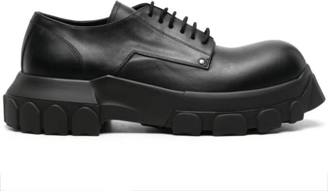 Rick Owens Bozo Tractor leather Derby shoes Black