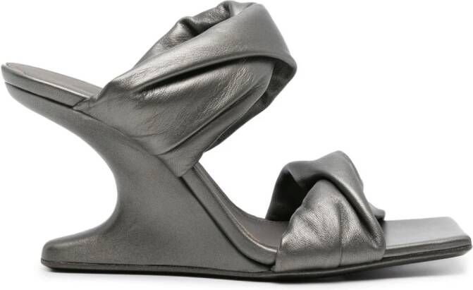 Rick Owens 110mm Cantilever sandals Silver