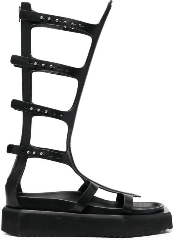 Rick Owens 60mm Cyclops Spartan leather sandals Black