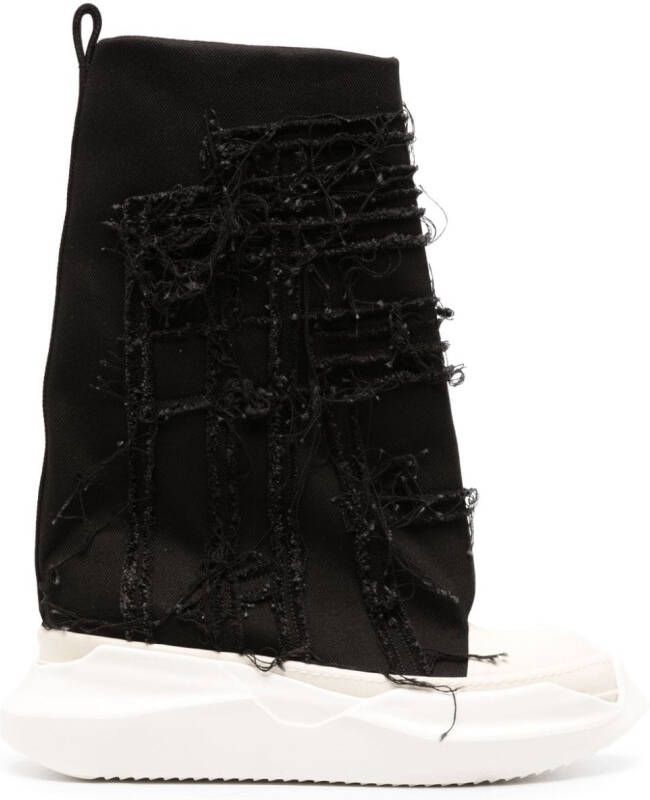 Rick Owens DRKSHDW Slashed Fogachine high-top sneakers Black