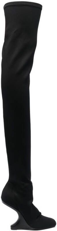 Rick Owens Lilies Cantilever 11 thigh-high boots Black