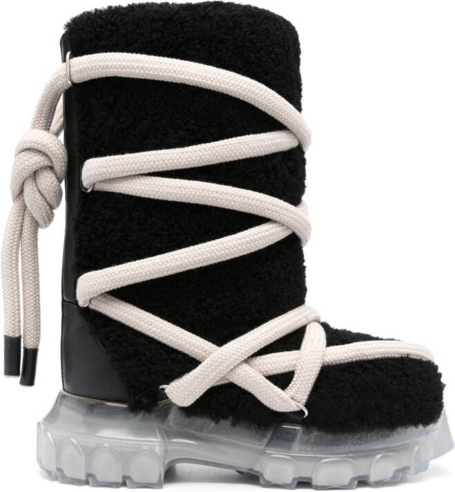 Rick Owens Lunar Tractor calf-length boots Black