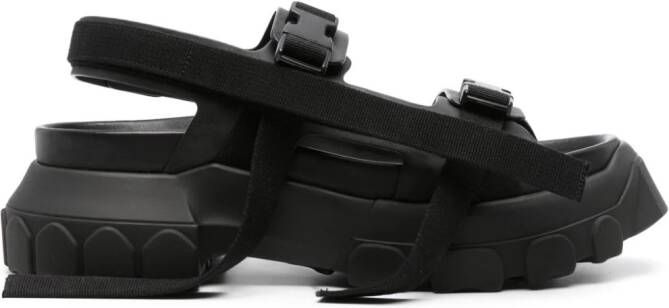 Rick Owens Tractor chunky leather sandals Black