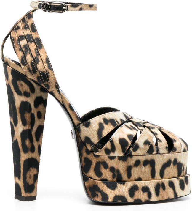 Roberto Cavalli leopard-print pumps Neutrals