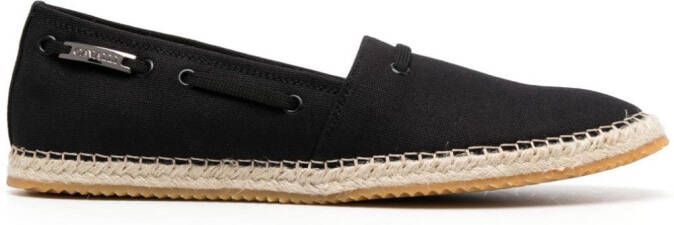 Roberto Cavalli logo-plaque flat espadrilles Black