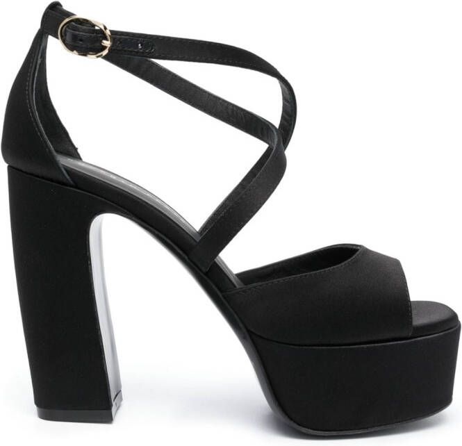 Roberto Festa 125mm metallic leather sandals Black