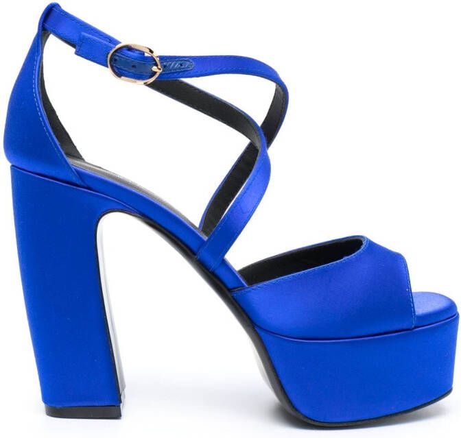 Roberto Festa 125mm satin leather sandals Blue