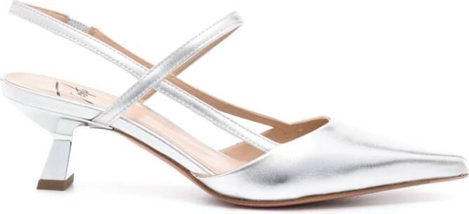 Roberto Festa Amai metallic leather pumps Silver