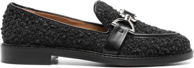 Roberto Festa boucle-texture buckle-detail loafers Black