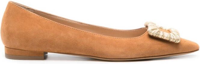 Roberto Festa Canary suede ballerina shoes Brown