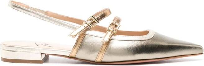 Roberto Festa Coimbra leather ballerina shoes Gold