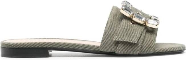 Roberto Festa Fade denim slides Green