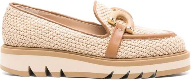 Roberto Festa Ginevra woven loafers Brown