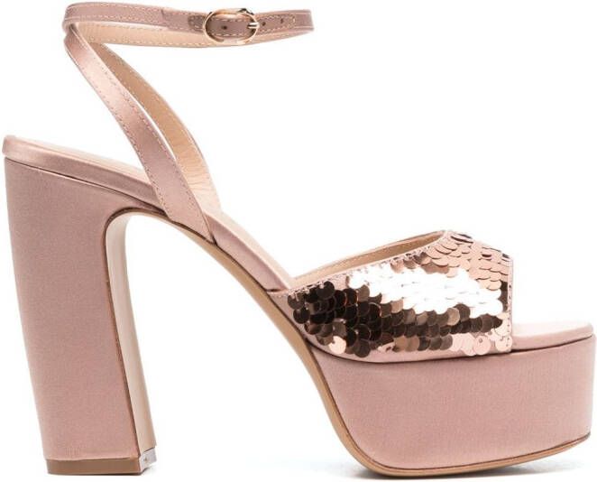 Roberto Festa sequin-embellished 120mm sandals Pink