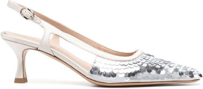Roberto Festa 65mm sequin-embellished pumps Silver