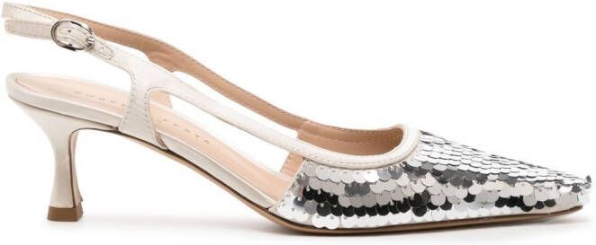 Roberto Festa Siviglia sequinned slingback pumps White