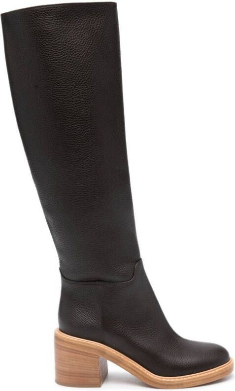 Roberto Festa Tannery 50mm knee-high leather boots Brown