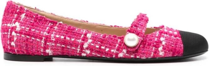 Roberto Festa tweed ballerina shoes Pink
