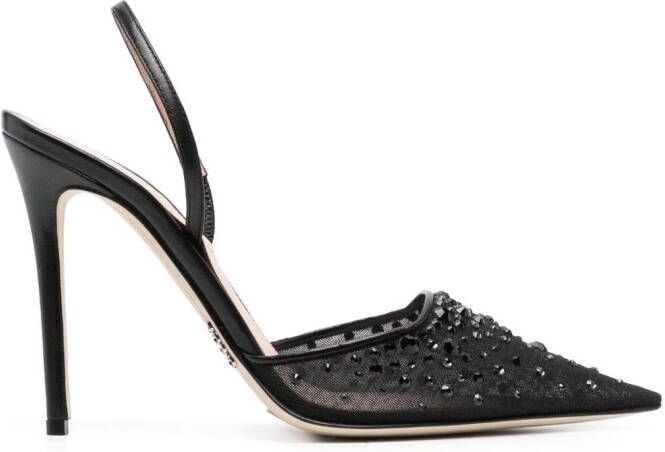 Rodo 95mm crystal-embellished pumps Black