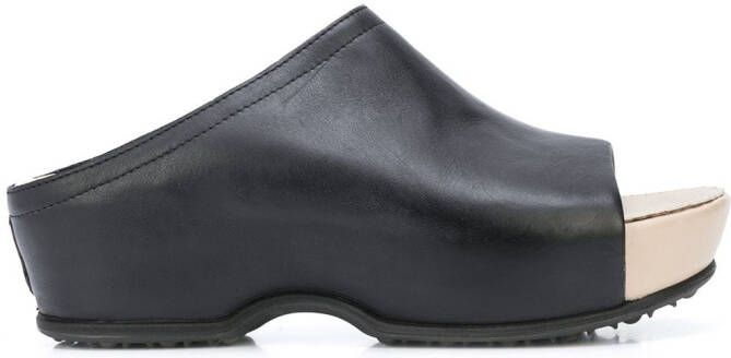 Rosetta Getty open-toe platoform clogs Blue