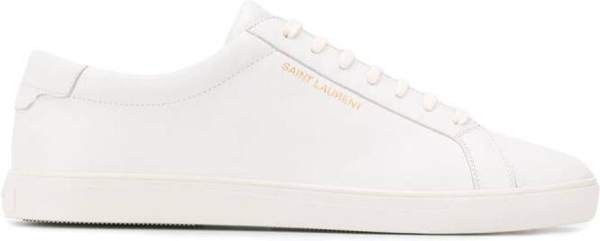Saint Laurent Andy leather sneakers White