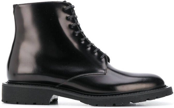 Saint Laurent Army lace-up boots Black