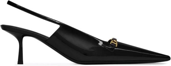 Saint Laurent Carine 55mm patent-leather pumps Black