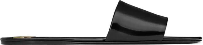Saint Laurent Carlyle leather sandals Black