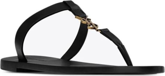 Saint Laurent Cassandre slides Black