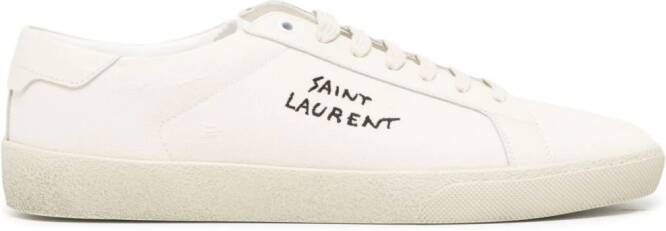 Saint Laurent classic SL 06 embroidered sneakers White