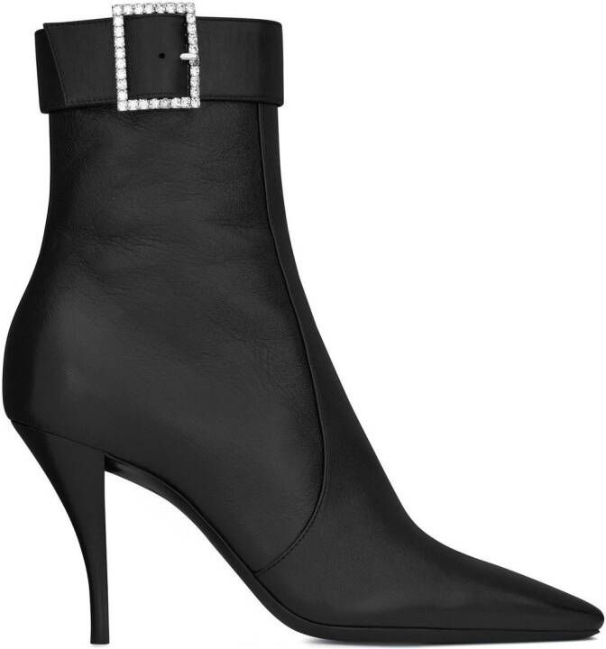 Saint Laurent 90mm Claude leather boots Black
