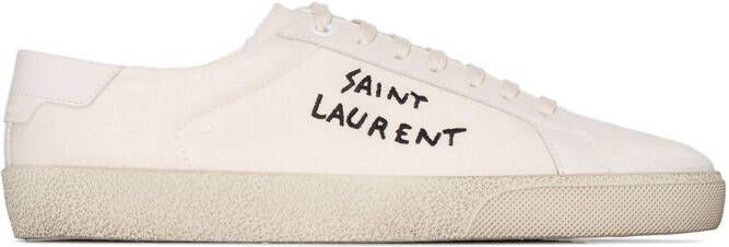 Saint Laurent Court Classic canvas sneakers Neutrals - Picture 6