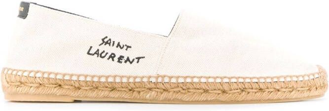 Saint Laurent logo-embroidered espadrilles Neutrals - Picture 2