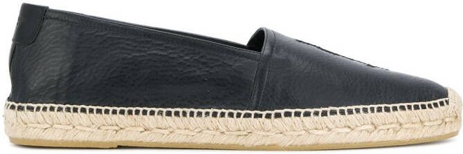 Saint Laurent embroidered monogram espadrilles Black