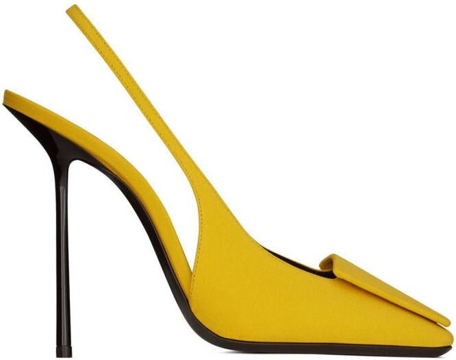 Saint Laurent George 115mm slingback pumps Yellow
