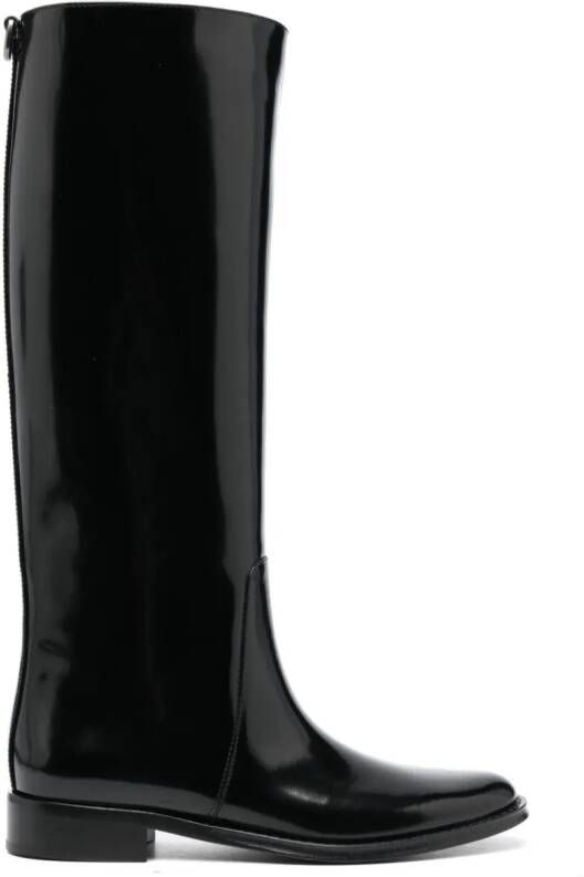 Saint Laurent Hunt 25mm leather boots Black