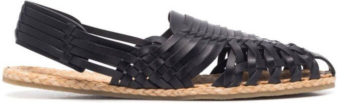 Saint Laurent interwoven-design espadrilles Black
