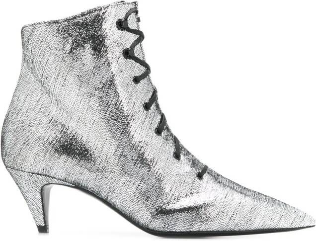 Saint Laurent Kiki boots Silver