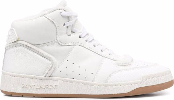 Saint Laurent lace-up hi-top sneakers White