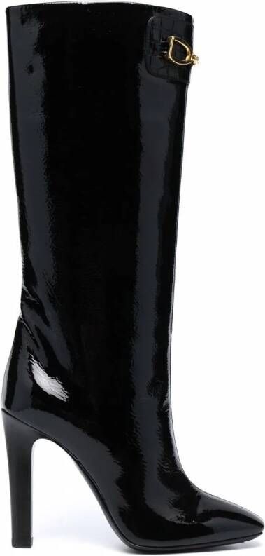 Saint Laurent 105mm leather boots Black