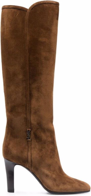 Saint Laurent 90mm Jane boots Brown