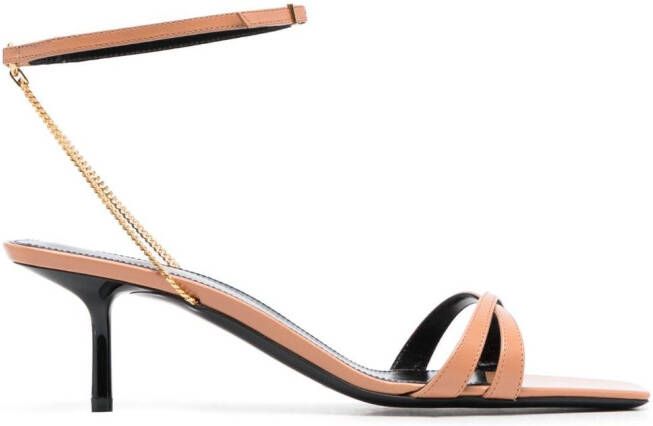 Saint Laurent Melody ankle-strap sandals Brown